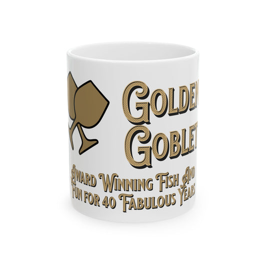 Golden Goblet 40th Ceramic Mug, (11oz, 15oz)