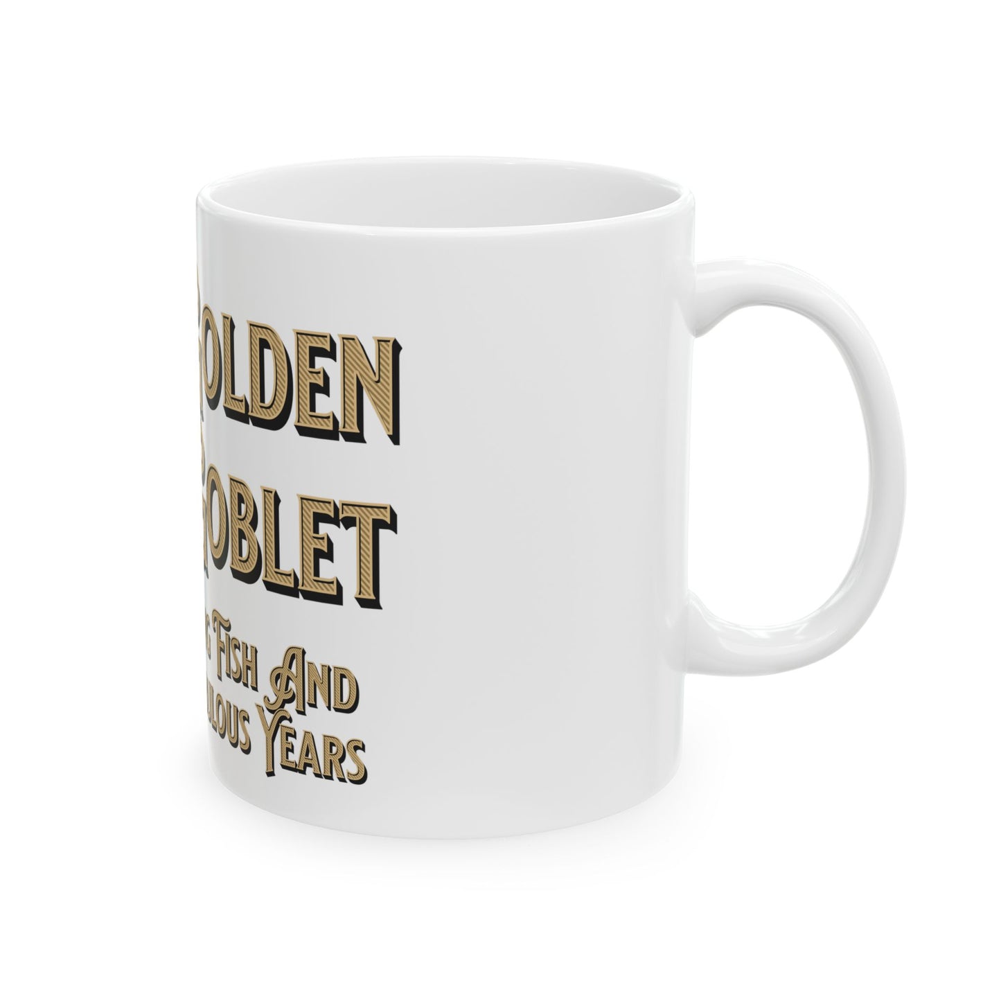 Golden Goblet 40th Ceramic Mug, (11oz, 15oz)