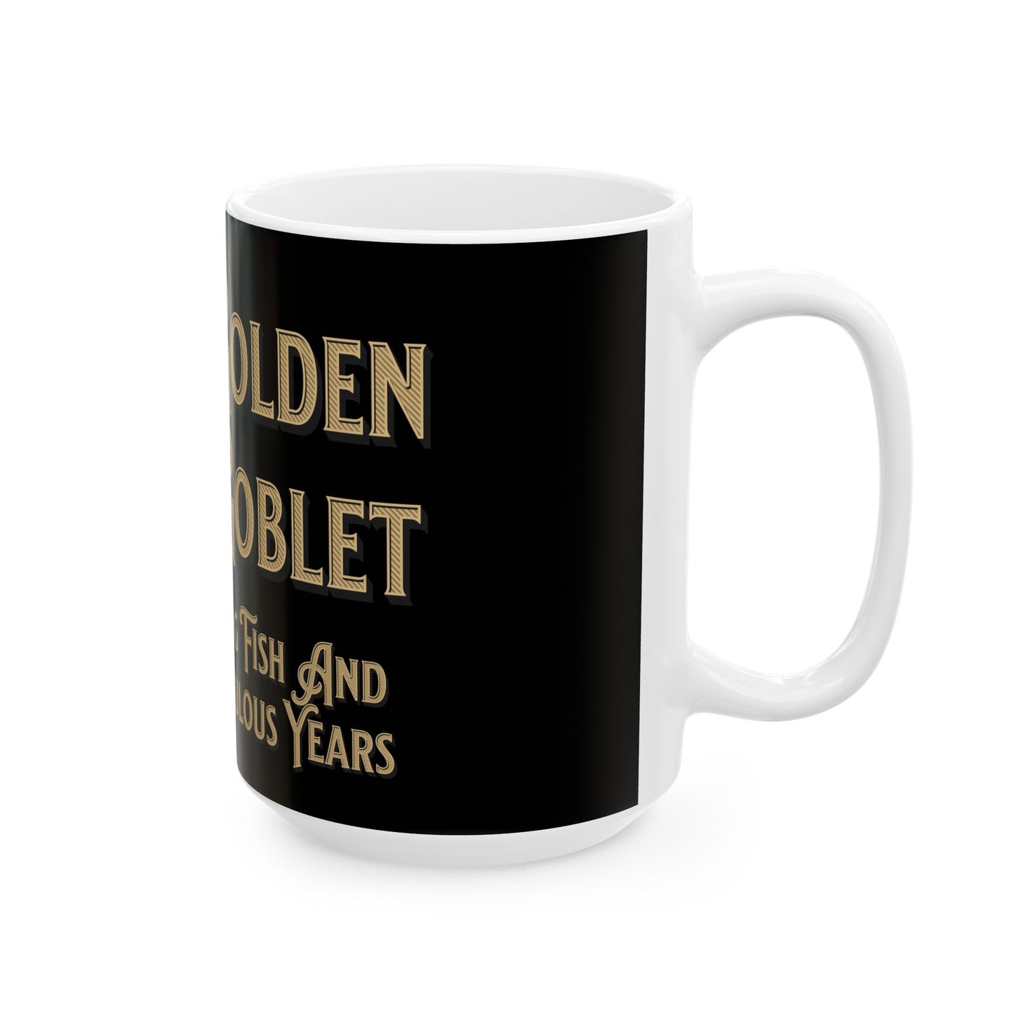 Golden Goblet 40th Ceramic Mug, (11oz, 15oz)